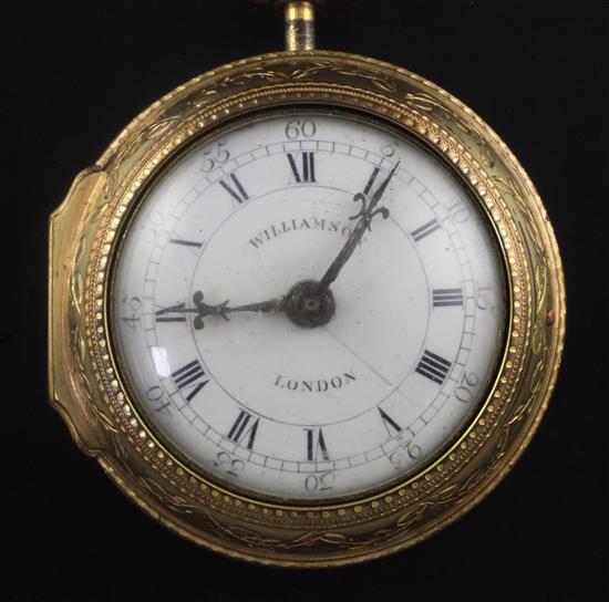 An early 19th century gilt metal pair cased keywind verge pocket watch by Williamson, London,